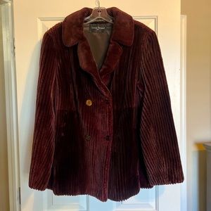 Louis Feraud Maroon Beaver Fur Coat